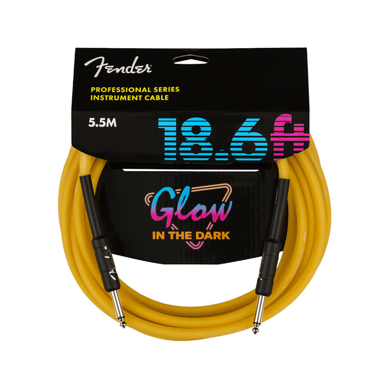 Fender 099-0818-119 Pro 18.6' Glow In Dark Cable(Orange) - CABLES - FENDER TOMS The Only Music Shop