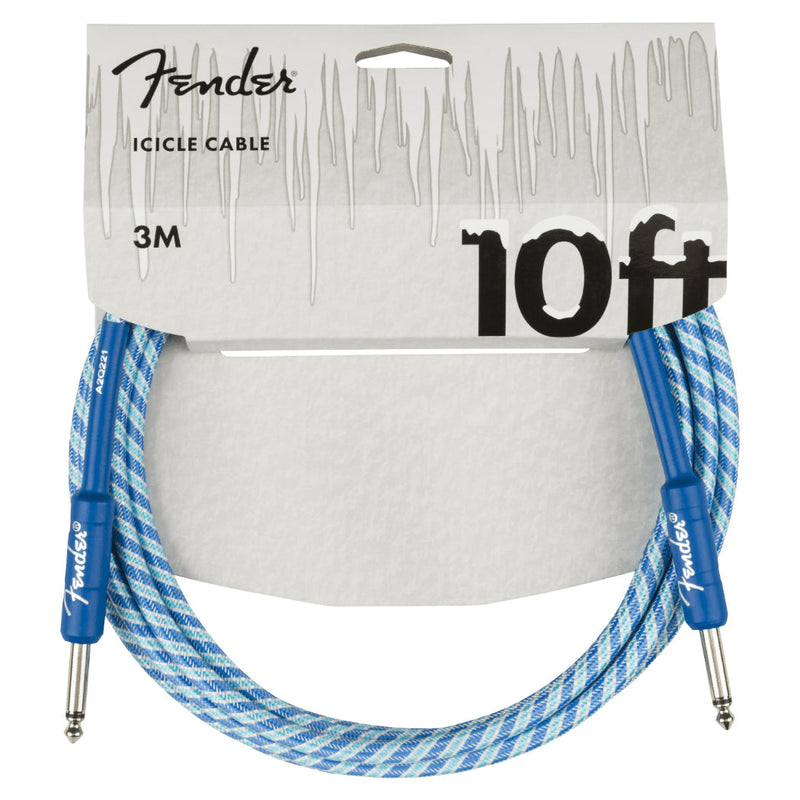 Fender 099-0820-902 Icicle Holiday 10ft Cable Blue) - CABLES - FENDER TOMS The Only Music Shop