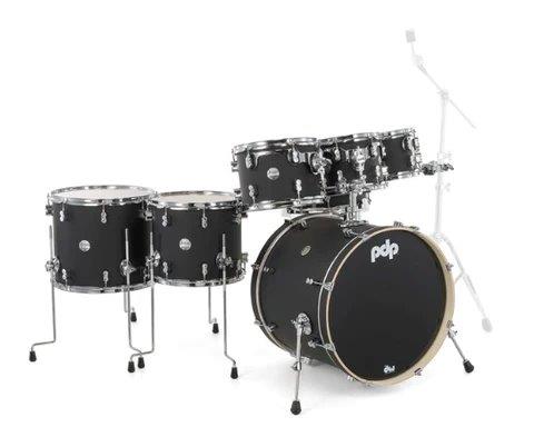 PDP DWPDCM2217BK Concept 7PCE Maple Satin Acoustic Drum Kit (EXCLUDING HARDWARE)