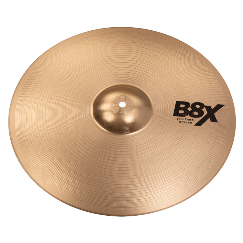 Sabian SA-41806X 18inch B8X Thin Crash Cymbal - CYMBALS - SABIAN TOMS The Only Music Shop