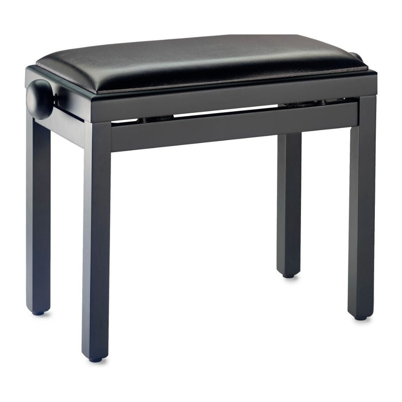 Stagg STAGPB39BKMSBK Matte Black Vinyl Top Piano Bench - PIANO BENCHES - STAGG TOMS The Only Music Shop