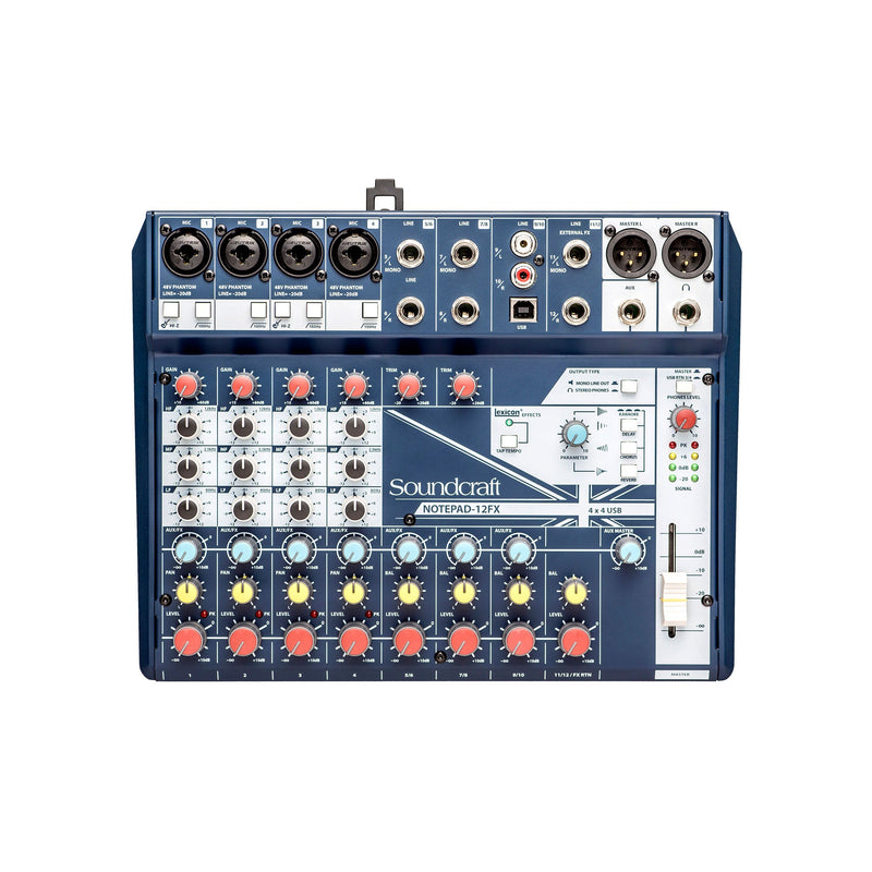 Soundcraft Notepad-12FX - Small-format Analog Mixing Console With USB I/O And Lexicon Effects - PA MIXERS - SOUNDCRAFT - TOMS The Only Music Shop