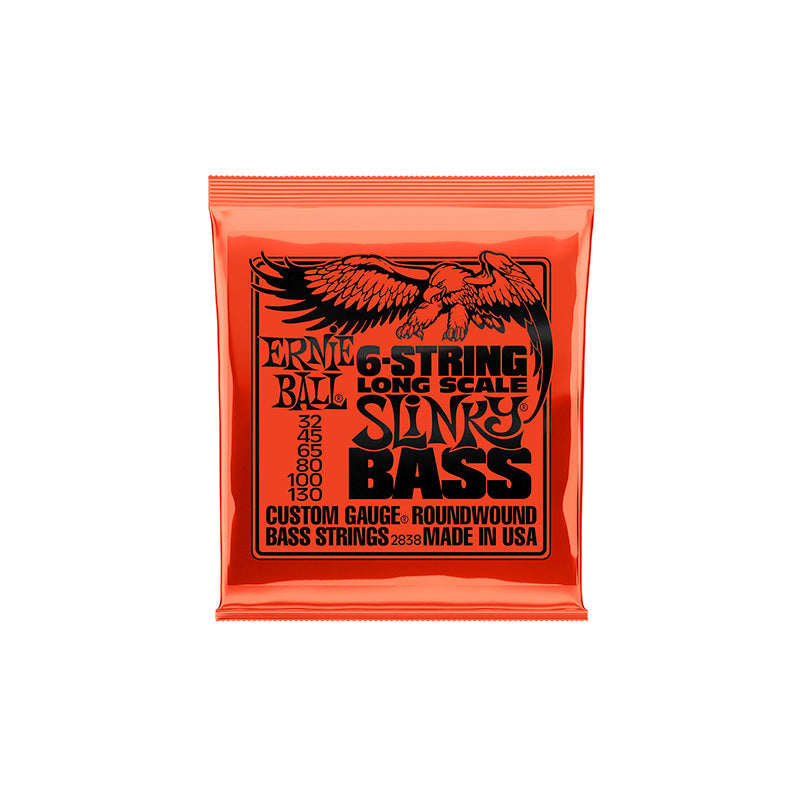 Ernie Ball 2838 6-String Long Scale Slinky Nickel Wound Electric Bass Strings - .032-.130 - BASS GUITAR STRINGS - ERNIE BALL - TOMS The Only Music Shop