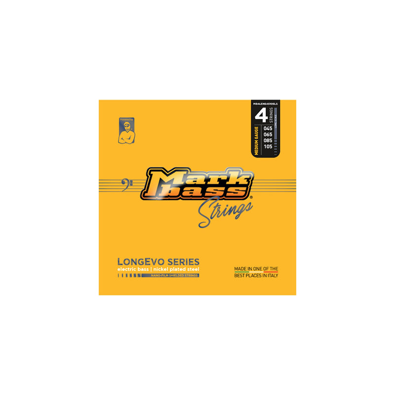 MarkBass A40-MB4LENS45105LS Longevo Nickel Plated Steel Nano-Film Shielded Bass Strings Long Lived (.045 - .105) - BASS GUITAR STRINGS - MARKBASS TOMS The Only Music Shop