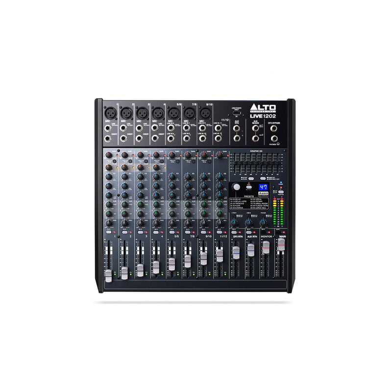 Alto Professional Live 1202 ProfesSional 12-Channel/2-Bus Mixer - PA MIXERS - ALTO PROFESSIONAL - TOMS The Only Music Shop