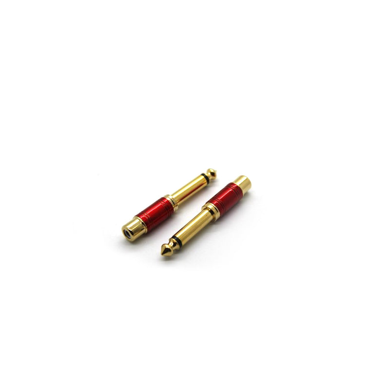 Cyberdyne CZK-1158 Mono Male RCA Female Adaptor Pro Gold Red - ADAPTERS AND CONNECTORS - CYBERDYNE TOMS The Only Music Shop