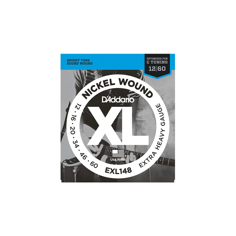 D'Addario EXL148 Nickel Wound Electric Strings - .012-.060 Extra Heavy - GUITAR STRINGS - D'ADDARIO - TOMS The Only Music Shop
