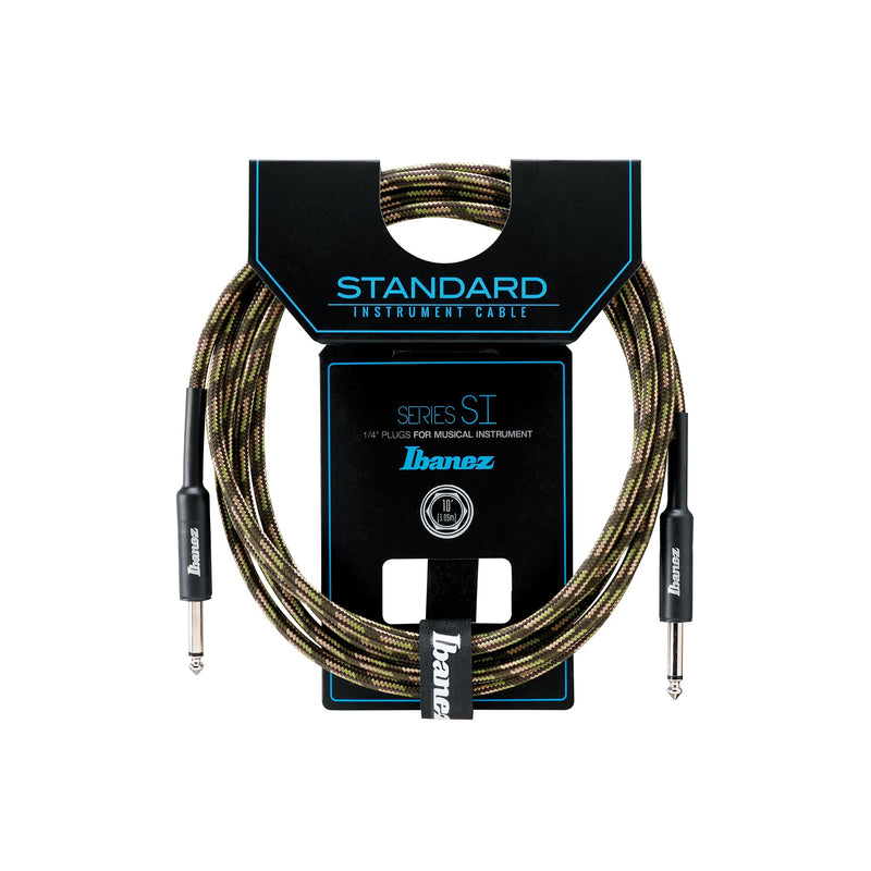 IBANEZ SI20-CGR Instrument Cable Camouflage Green 6m - CABLES - IBANEZ - TOMS The Only Music Shop