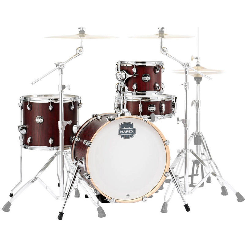 Mapex MA486SRW Mars 4pc Bop Shell Pack- Bloodwood Drum Kit - ACOUSTIC DRUM KITS - MAPEX TOMS The Only Music Shop