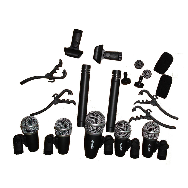 Hybrid MICHYB031 DK7B Drum Microphone Kit 7 Piece - MICROPHONES - HYBRID TOMS The Only Music Shop