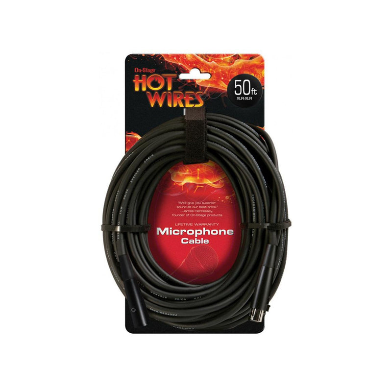 On-Stage Mic Cable (50', XLR-XLR) - CABLES - ON-STAGE - TOMS The Only Music Shop