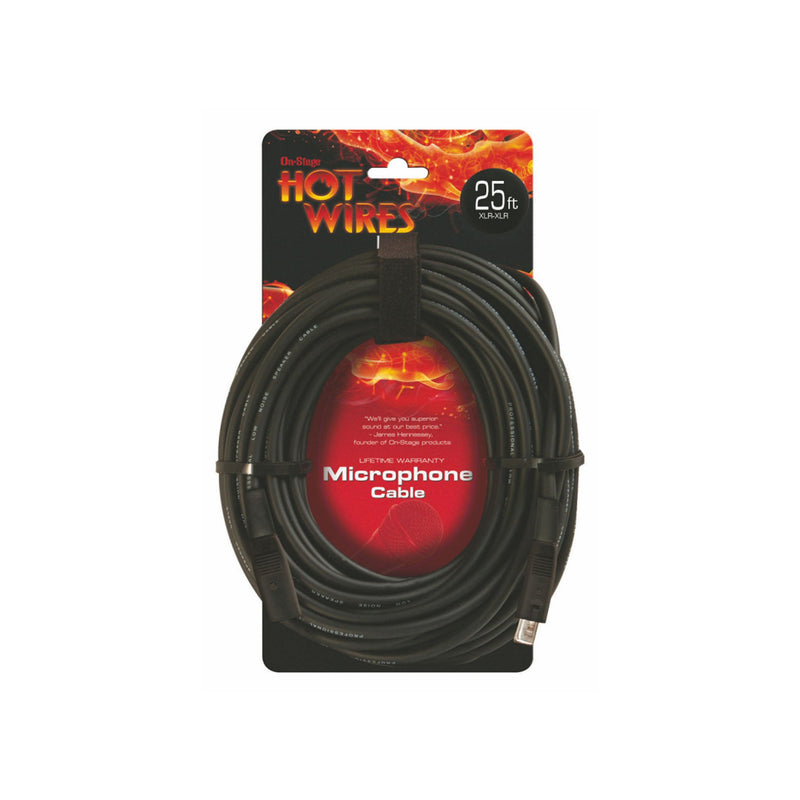 On-Stage 25' Mic Cable XLR-XLR - CABLES - ON-STAGE - TOMS The Only Music Shop