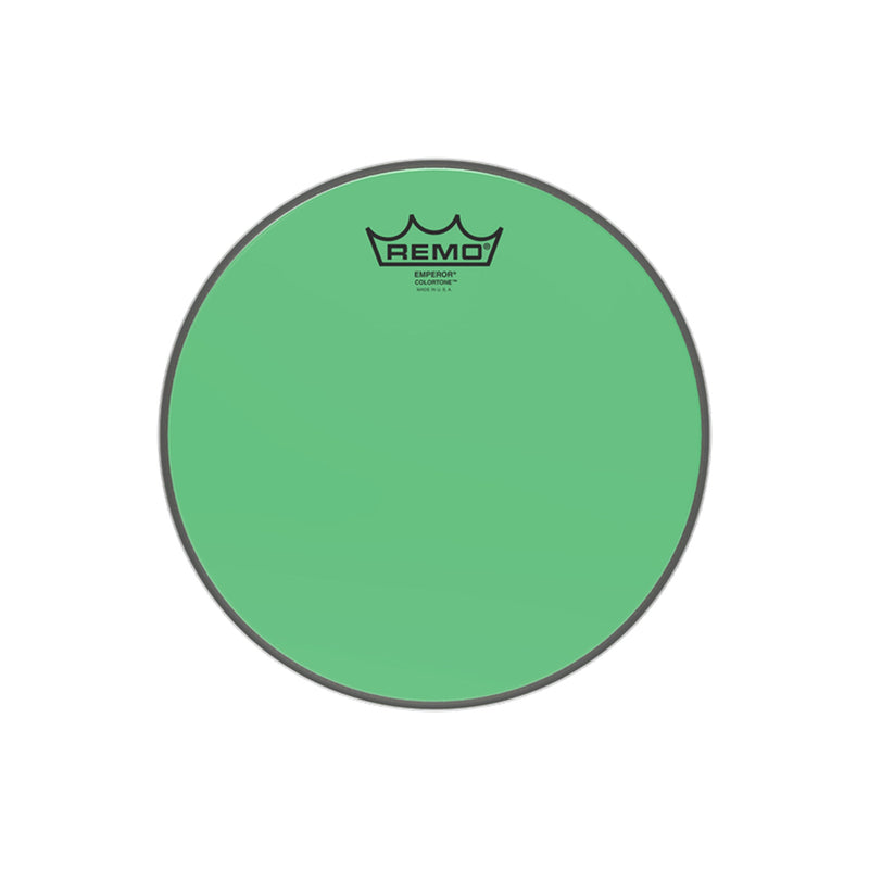 REMO Emperor Colortone 10" Green Drumhead - DRUM HEADS - REMO - TOMS The Only Music Shop