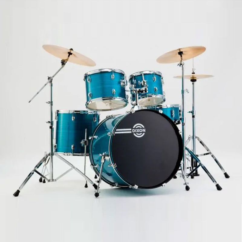 Dixon REPODSP522C1CBL Spark 5 Piece Drum Kit with Cymbals in Cyclone Blue  - ACOUSTIC DRUM KITS - DIXON TOMS The Only Music Shop