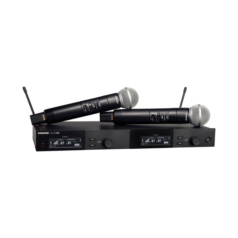 Shure SLXD24DESM58G59 Dual HH System WSM58 Mic 470-514MHZ - WIRELESS MICROPHONE SYSTEMS - SHURE TOMS The Only Music Shop