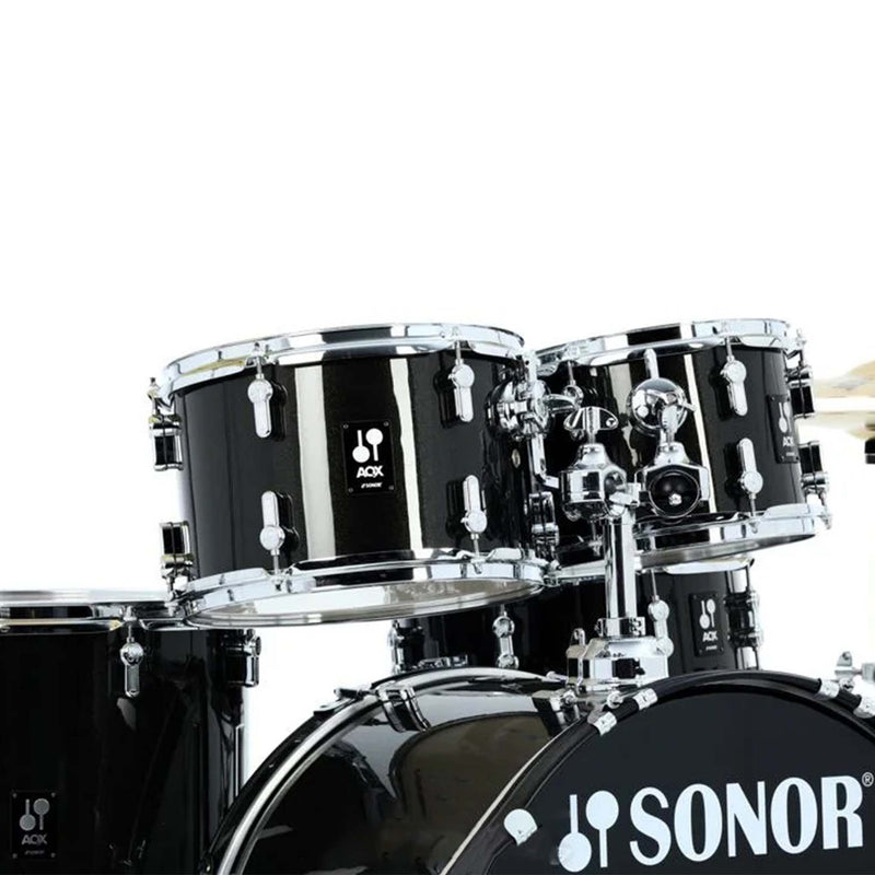Sonar SO17505447 AQX Stage 5 Piece Drum Kit in Black Midnight Sparkle  - ACOUSTIC DRUM KITS - SONAR TOMS The Only Music Shop
