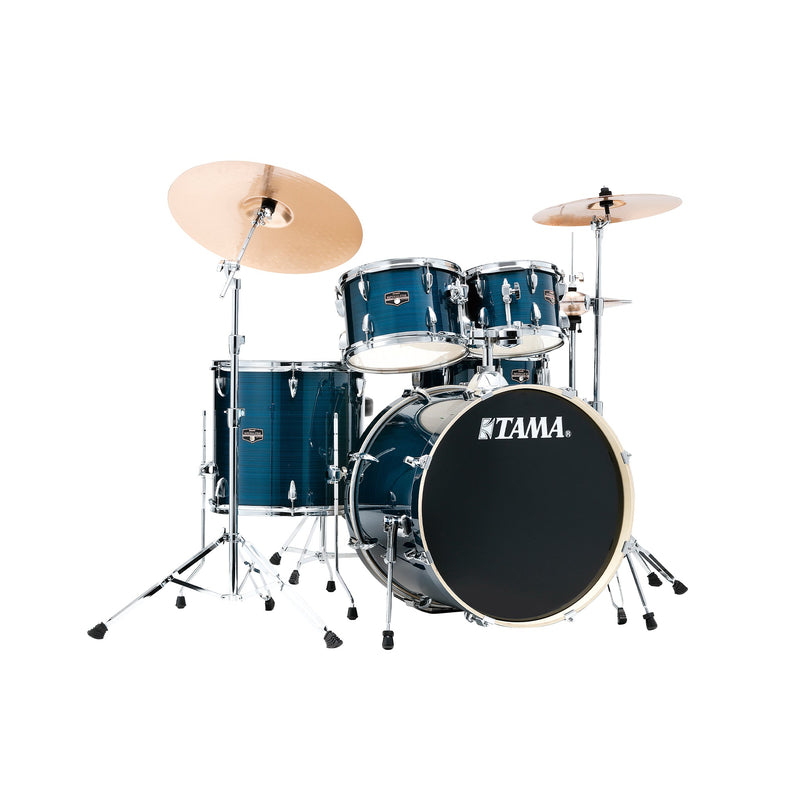 TAMA IE52KH6W Imperialstar 22" Bass Drum Kit - Hairline Blue (HLB) - ACOUSTIC DRUM KITS - TAMA - TOMS The Only Music Shop
