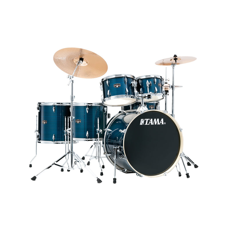 TAMA IE62H6W Imperialstar 22" Bass Drum Kit - Hairline Blue (HLB) - ACOUSTIC DRUM KITS - TAMA - TOMS The Only Music Shop