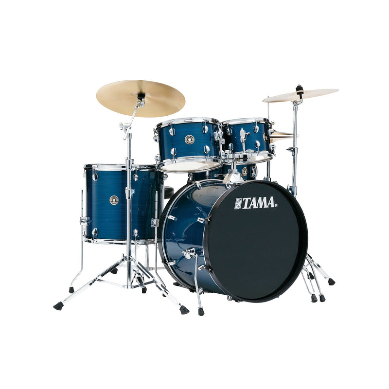 TAMA RM52KH6C Rhythm Mate Shell Kit With 6pc Hardware And Cymbals - Hairline Blue (hlb) - ACOUSTIC DRUM KITS - TAMA - TOMS The Only Music Shop