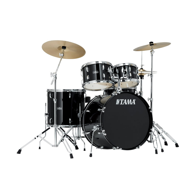 TAMA SG52KH6C Stagestar 22" Bass 5pc Drum Kit With 6pc Hardware And Cymbals - Black - ACOUSTIC DRUM KITS - TAMA - TOMS The Only Music Shop