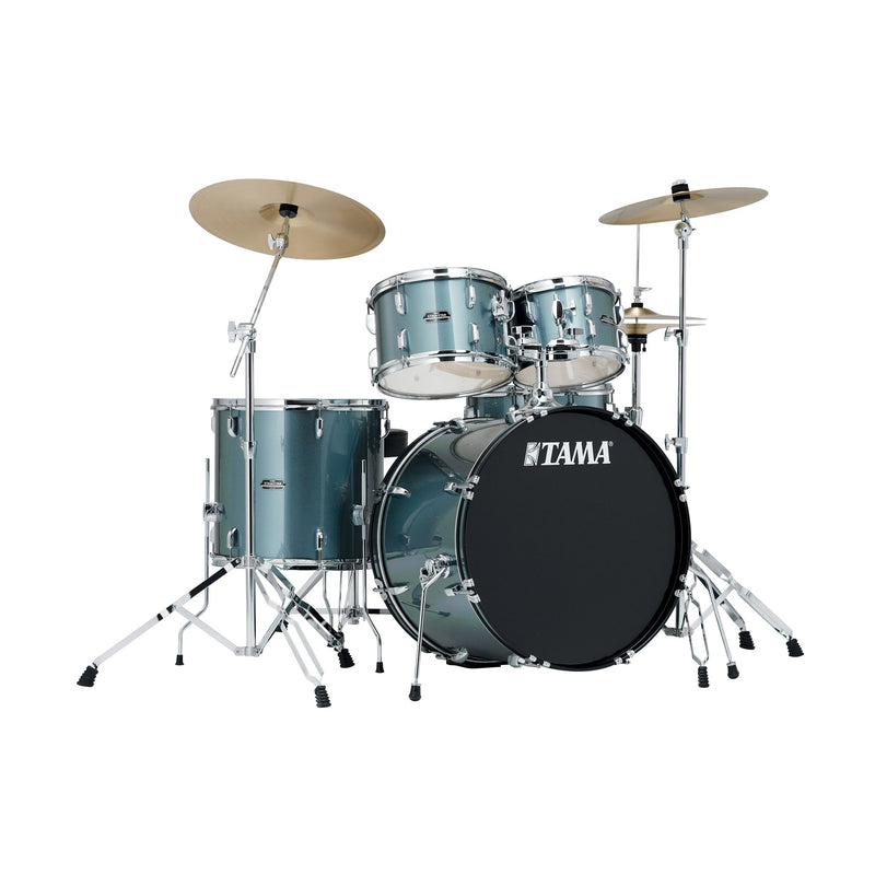 TAMA SG52KH6C Stagestar 22" Bass 5pc Drum Kit With 6pc Hardware And Cymbals - Charcoal Silver (csv) - ACOUSTIC DRUM KITS - TAMA - TOMS The Only Music Shop