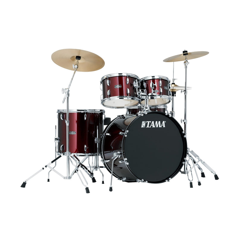 TAMA SG52KH6C Stagestar 22" Bass 5pc Drum Kit With 6pc Hardware And Cymbals - Wine Red (wr) - ACOUSTIC DRUM KITS - TAMA - TOMS The Only Music Shop