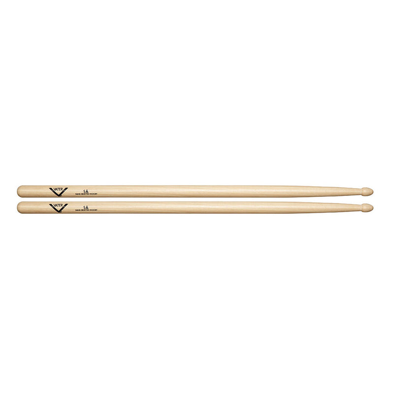 Vater 1A Wood Tip Hickory Drum Sticks (Natural) - DRUM STICKS - VATER - TOMS The Only Music Shop