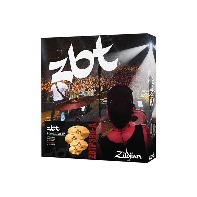 Zildjian ZBT 5 Box Set - 14" Hi Hats, 16" Crash, 20" Ride, 10" FX - CYMBALS - ZILDJIAN - TOMS The Only Music Shop