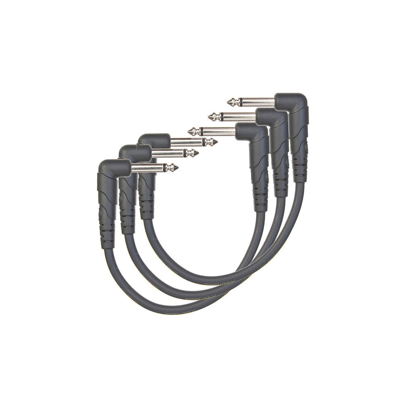 Planet Waves PW-CGTP-305 Classic Series Pedalboard Patch Cable - Right Angle to Right Angle - 6 inch (3-pack) - CABLES - PLANET WAVES - TOMS The Only Music Shop
